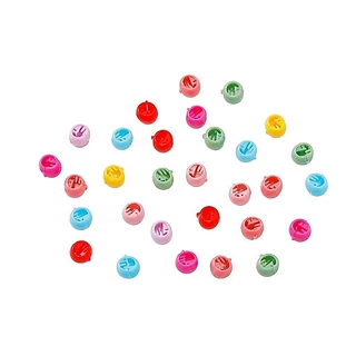 Fashion ลูกปัดติดผม ตกแต่งผม สีสันสดใส ยุค 90 (10 เม็ด) พร้อมส่งจากไทย Q-30