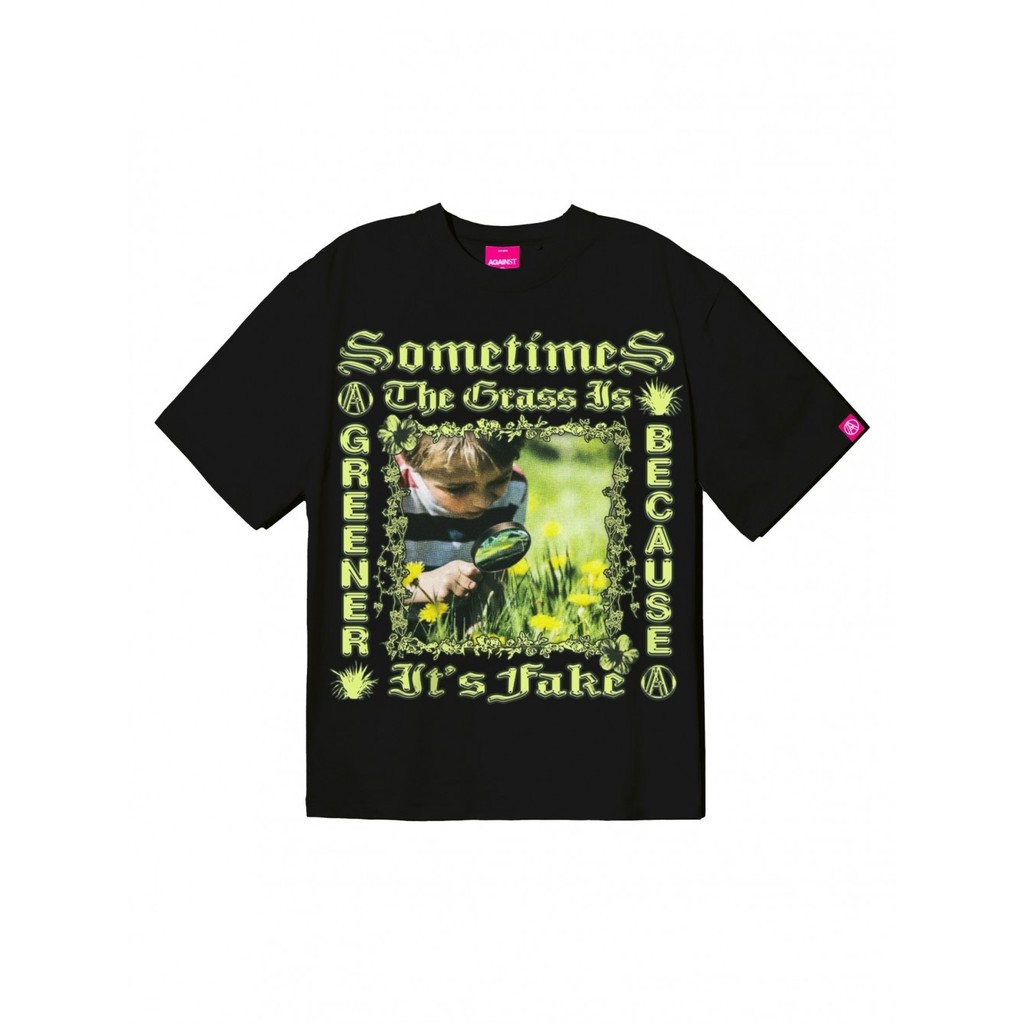 AGAINST LAB GREENER TEE สีดํา
