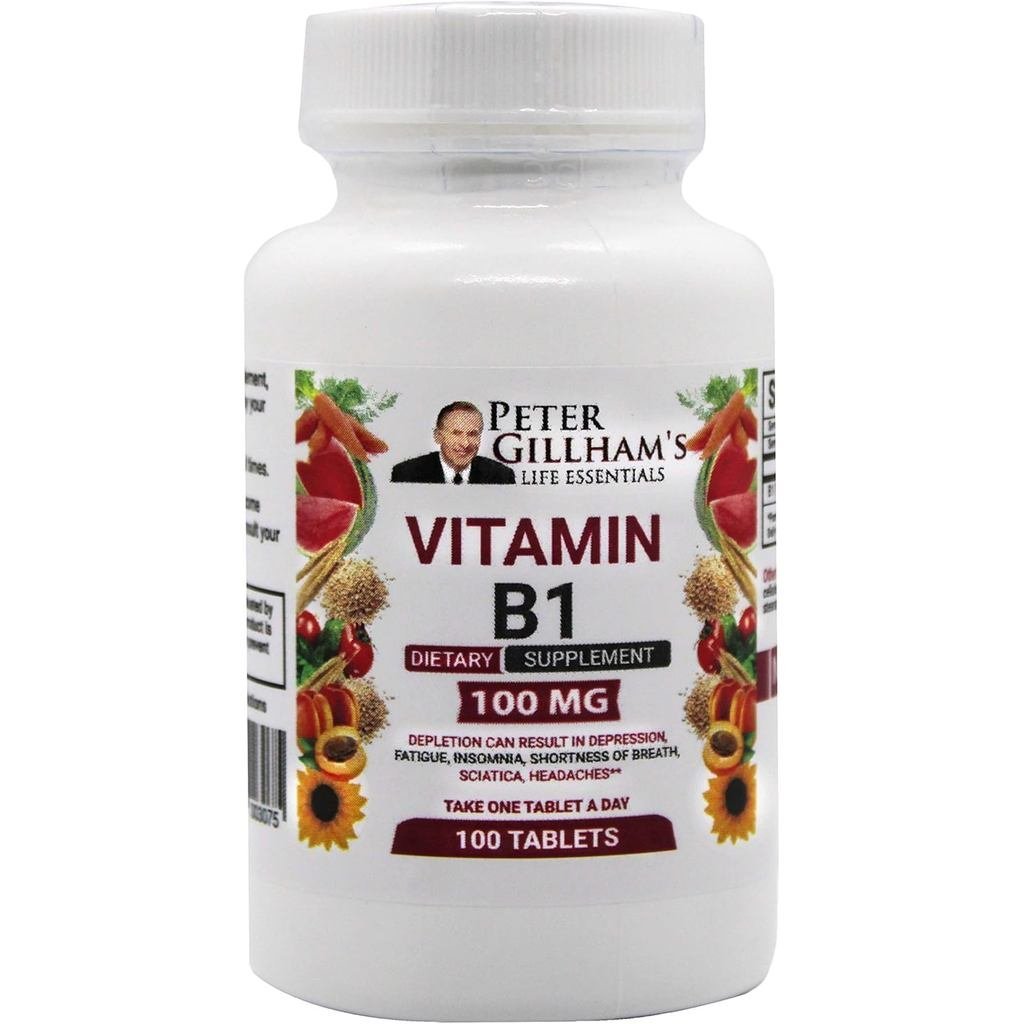 ผลิตภัณฑ์เสริมอาหารเม็ด Peters Choice B1 (B1 100mg, 100 เม็ด)