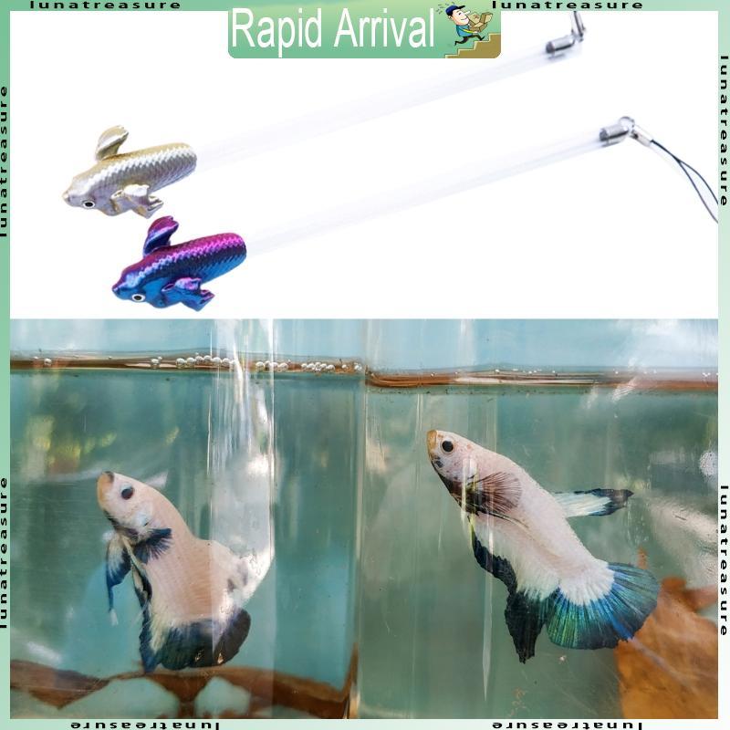 Lun Betta Fish Training Wand Betta Starter Kits 3D พิมพ์การฝึกอบรม Stick Fishtanks Betta Tail Traini
