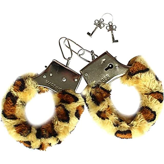 กุญแจมือ แฟนซี กุญแจมือของเล่น พร๊อพ ทอย จับกุม จับมือ ล็อคมือ Fuzzy Love Handcuffs Police Toy Shackle Hand Lock