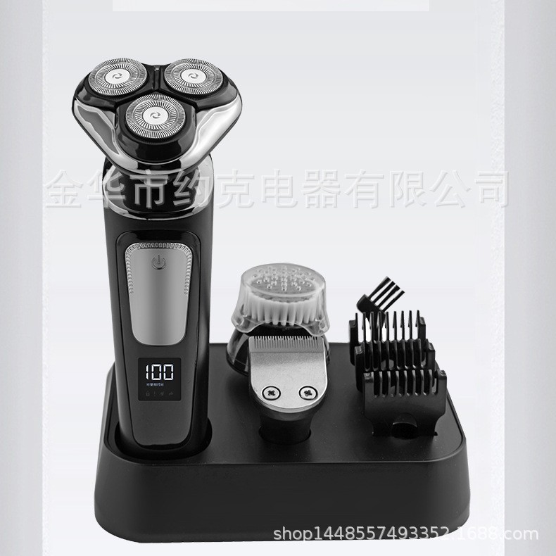Multifunctional Intelligent Floating Device4D Electric shaver, fully washable, rechargeable men's be