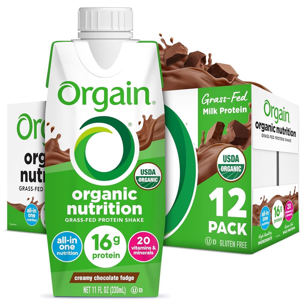 OrgainOrganicNutritionalShake,yChocolateFudge-MealReplacement,16gProtein,20Vitamins&Mineral,Gluten&S
