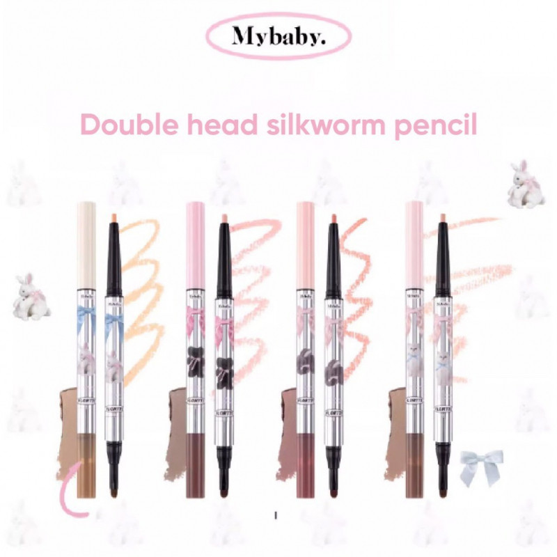 FLORTTE Beat Princess Double-ended Silkworm Pen ไฮไลท์ กระจ่างใส และคอนทัวร์ QYS9