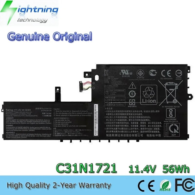 ใหม่ C31N1721 11.4V 56Wh แบตเตอรี่แล็ปท็อปสําหรับ Asus Vivobook E406SA E406MA L406MA L406SA 3ICP4/59