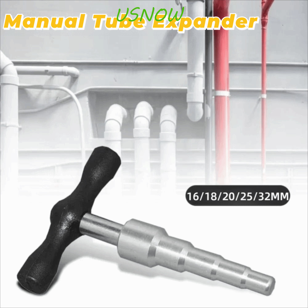 USNOW คู่มือท่อ Expander, Manual Operation ห้าเกียร์หลอดขยายเครื่องมือ, Rust-proof T Shape Handle สบาย Grip ลื่นอลูมิเนียมท่อพลาสติก Rounder PVC ท่อ