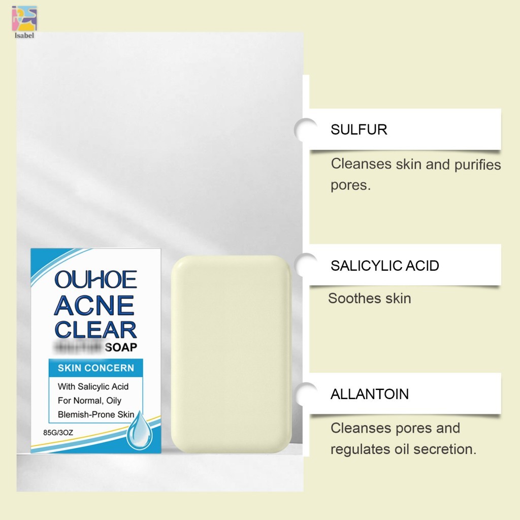85G Mild Moisturizing Body Bar Soap ทําความสะอาดรูขุมขนอย่างล้ําลึกสําหรับทุกสภาพผิว