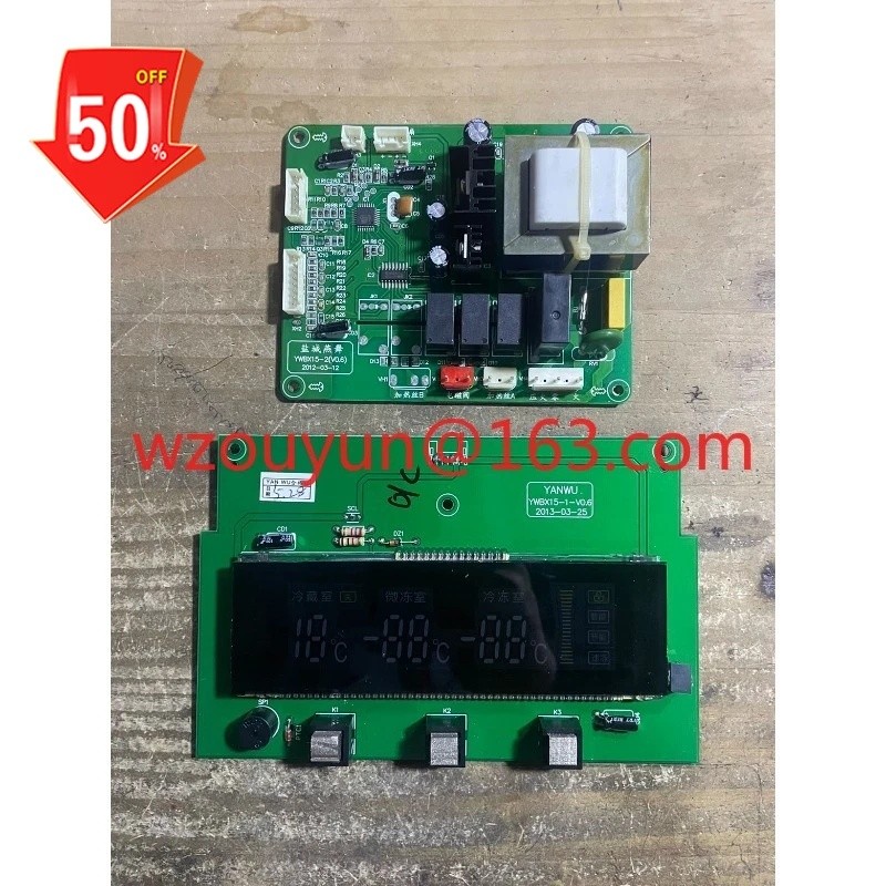 WE เหมาะสําหรับตู้เย็นเกาหลีบอร์ดคอมพิวเตอร์ควบคุม YWBX15-2 (V0.5) บอร์ดแสดงผล YWBX15-1-V0.6
