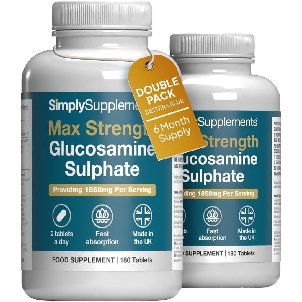 Max Strength Glucosamine Sultapute 2KCl | รองรับ Active Lifestyles | 1858มก. ต่อเสิร์ฟ | แหล่งที่มาข