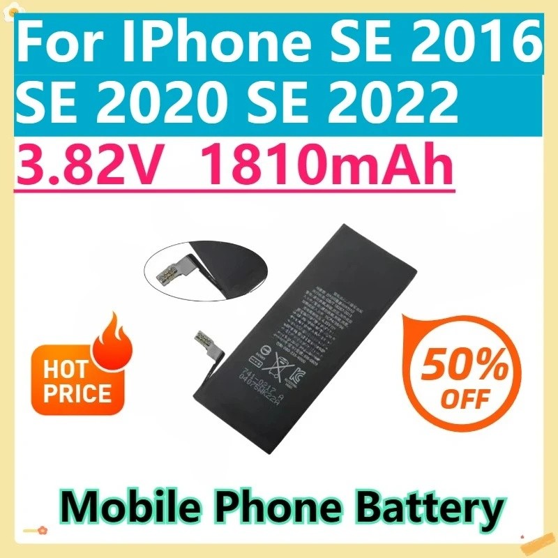 สําหรับ IPhone SE 2016 SE 2020 SE 2022 โทรศัพท์ Zero-cycle คุณภาพสูงเปลี่ยนแบตเตอรี่