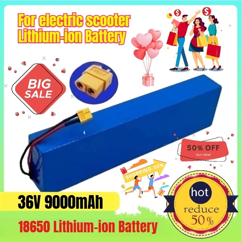 XT60 10S3P 36V 9000mAh แบตเตอรี่ Pack 18650 แบตเตอรี่ลิเธียมไอออน