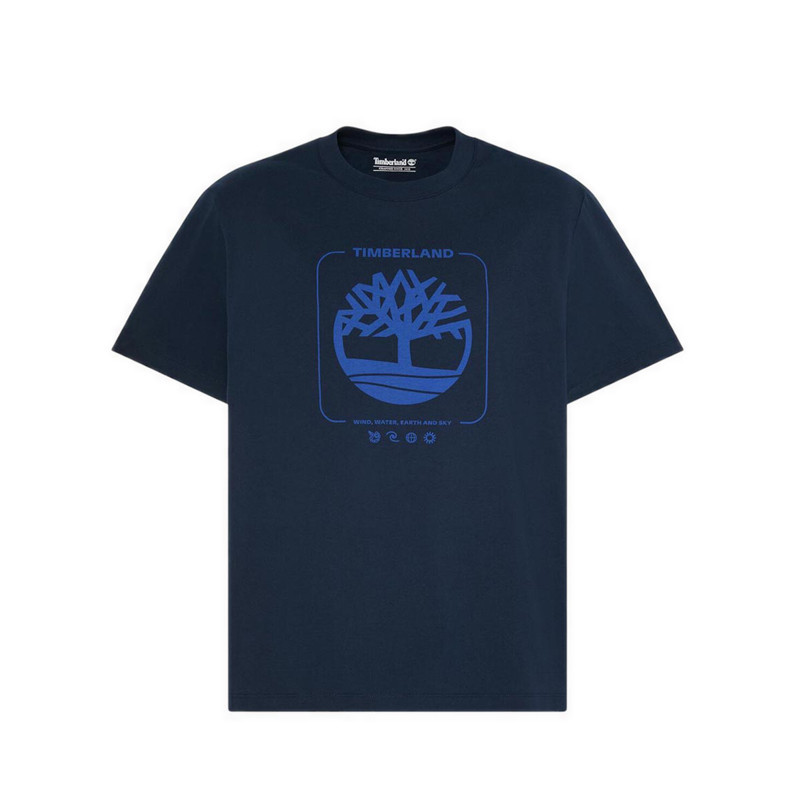 Timberland รุ่น Tree Graphic เสื้อยืดแขนสั้น ผู้ชาย สีฟ้า