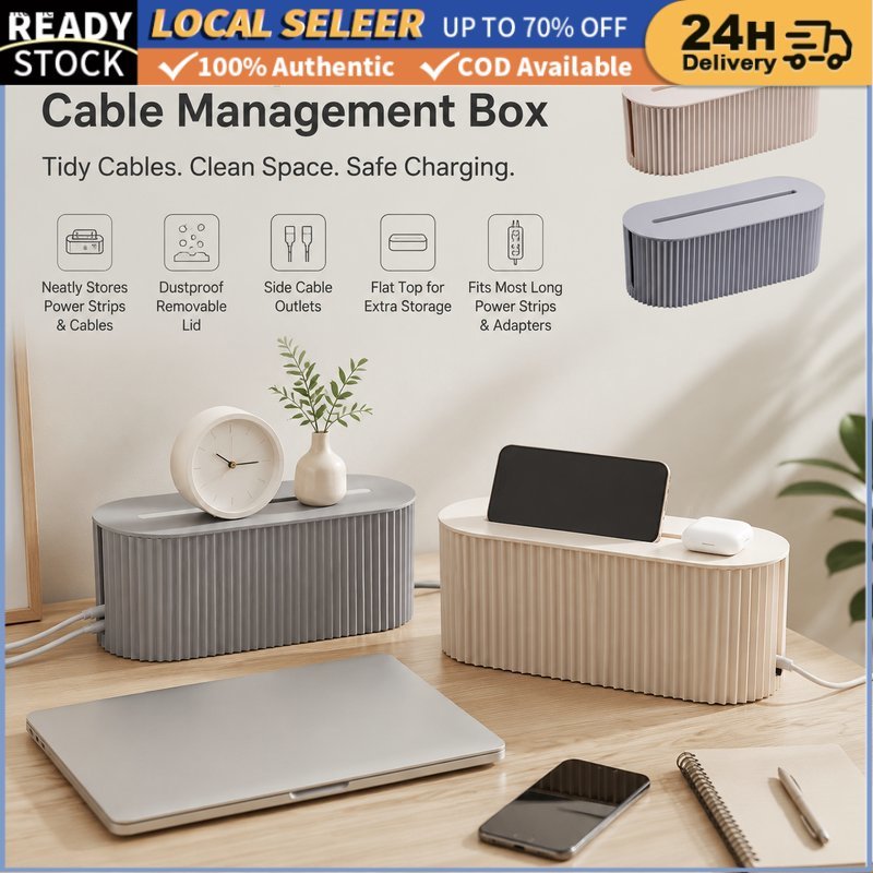 Extension Cable Plug Socket Organizer Storage Box สําหรับสายชาร์จหลายช่องพร้อมฝาปิด Plug Socket Orga