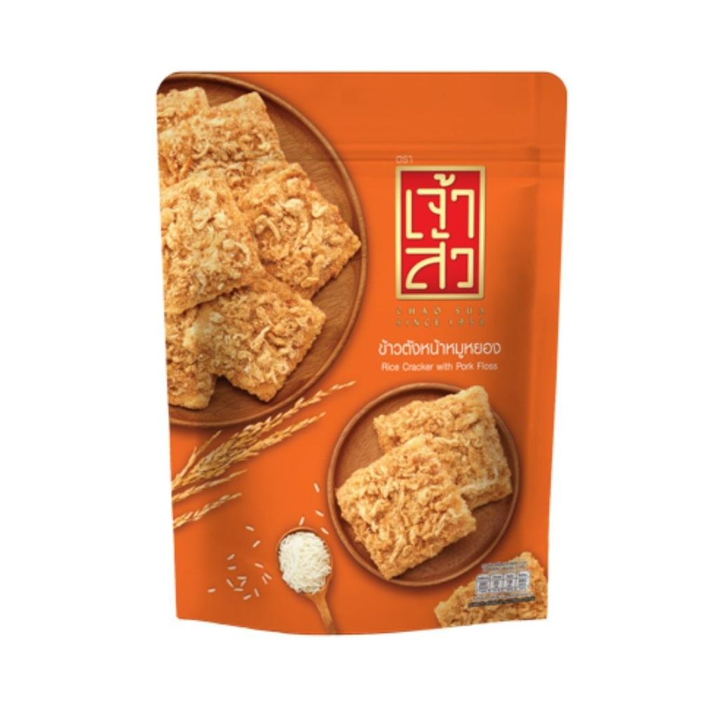 เจ้าสัว ข้าวตังหน้าหมูหยอง Chao Sua Rice Cracker Pork Floss 80g.