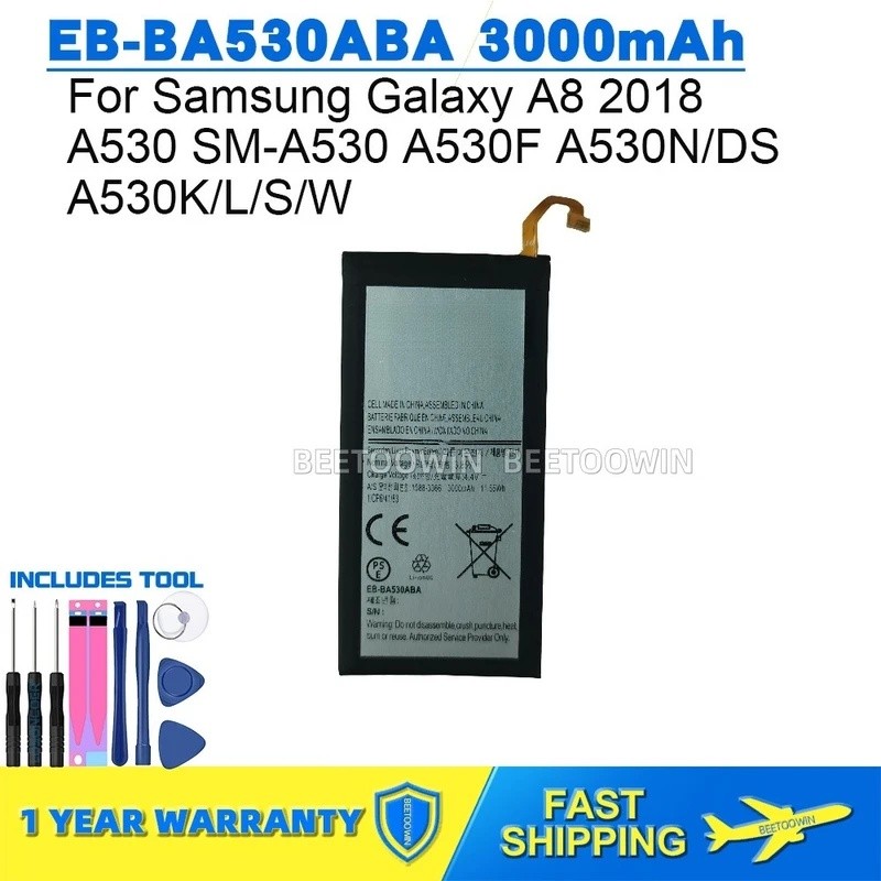 สําหรับ Samsung Galaxy A8 2018 A530 SM-A530 A530F A530K/L/S/W A530N/DS EB-BA530ABA 3000mAh แบตเตอรี่