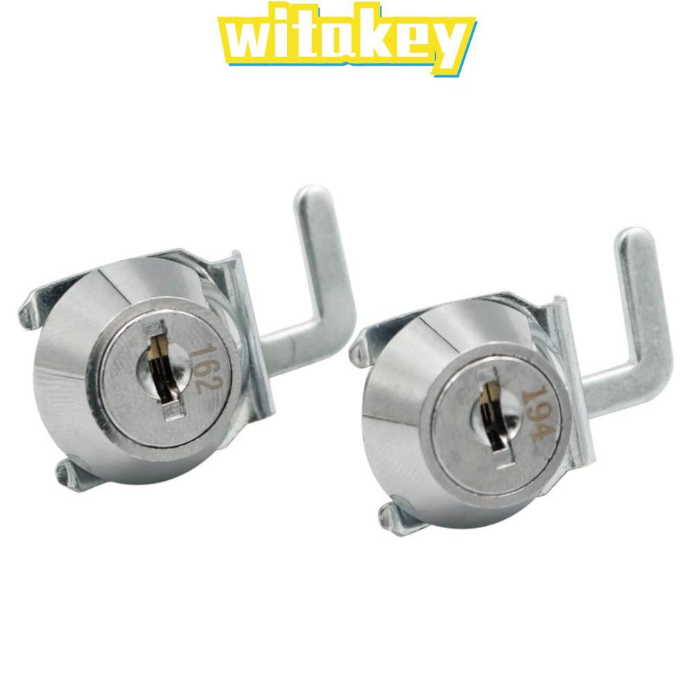 WITAKEY Mini Cam Lock พร้อม Quick Clip, Silver Easy Replacement Cash Box Lock, Lock กระบอกกันสนิมพร้