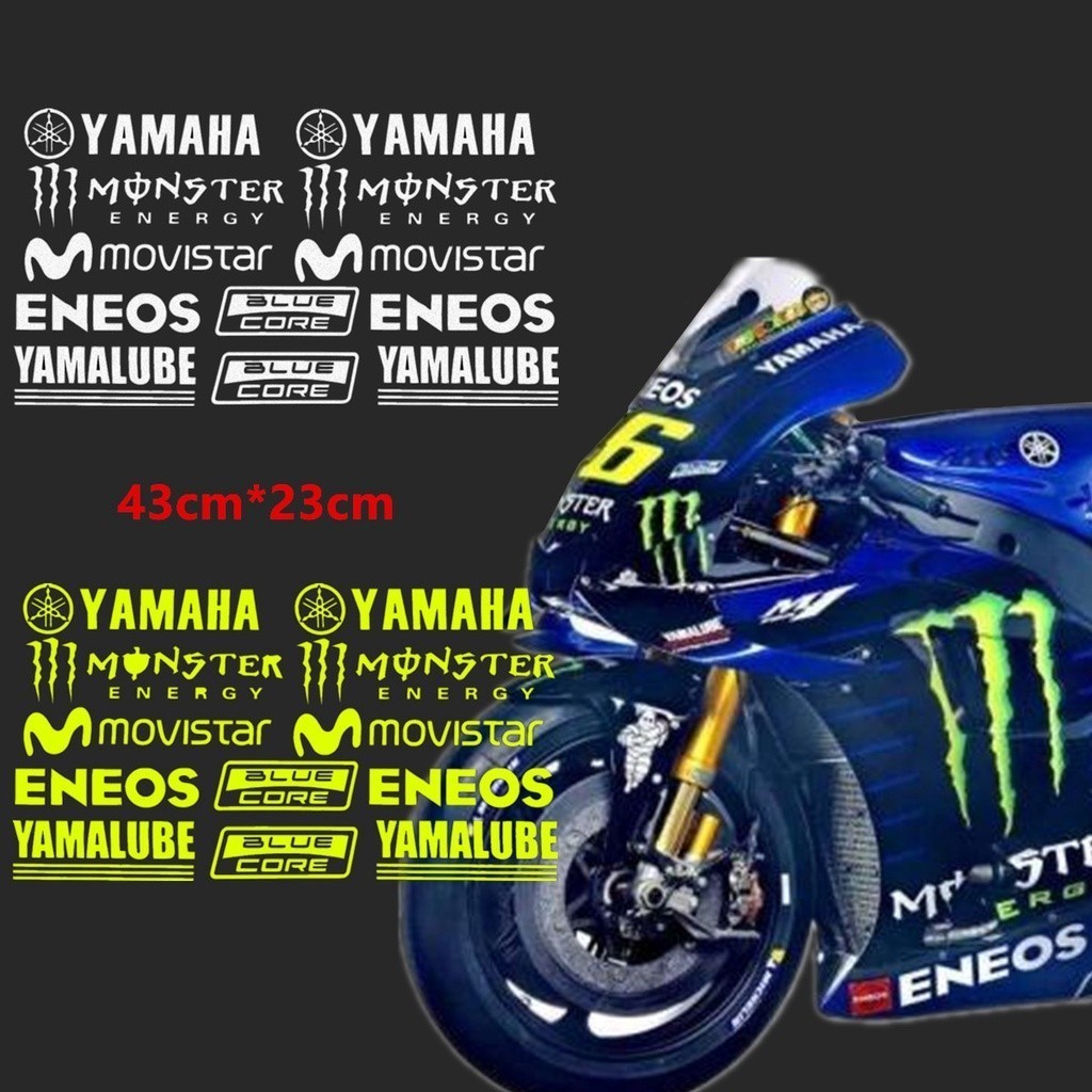 YAMAHA y15 zr สติกเกอร์สะท้อนแสงพร้อมสต็อกสําหรับ SS110 Y100 SS2 Y80 Y15 F310 NVX R15 เรืองแสงสีเขีย