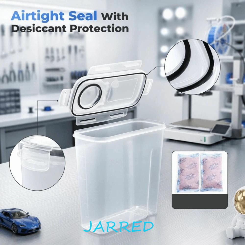 JARRED 3D การพิมพ์เส้นใยคอนเทนเนอร์, Airtight โปร่งใส 3D การพิมพ์ Filament กล่องเก็บ,กันฝุ่น Moisture Proof แบบพกพา Filament Storage Organizer Storage
