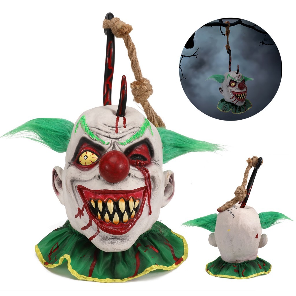 Zombie Design Latex Clown หน้ากากเหมาะสําหรับฮาโลวีนน่ากลัวตกแต่ง Party Prop