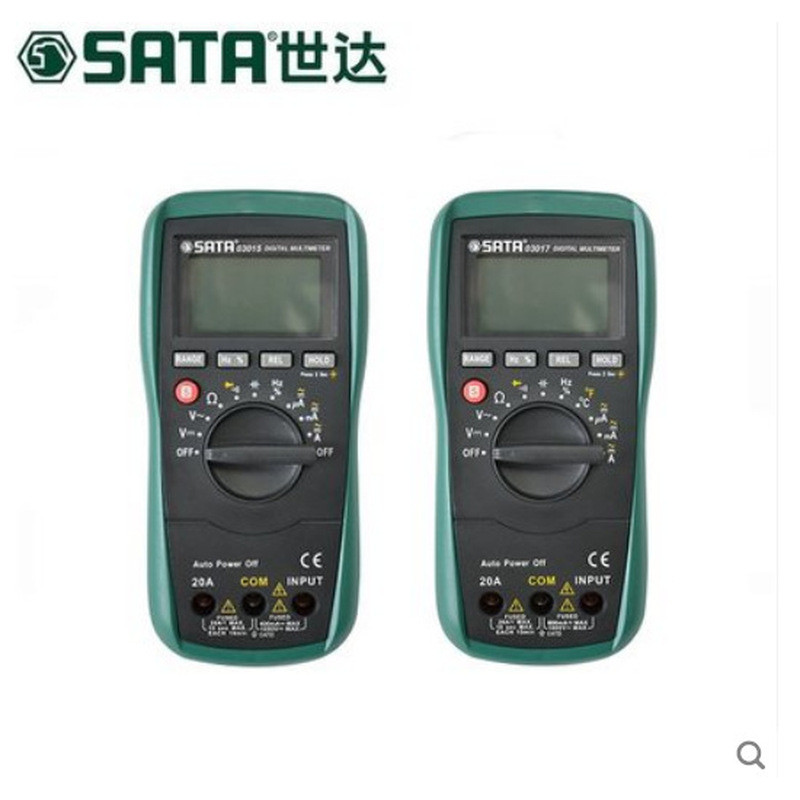 มัลติมิเตอร์ดิจิตอลแท้ Sata/Seida รุ่น 03015 พร้อมฟังก์ชันวัดอุณหภูมิ มัลติมิเตอร์ดิจิตอลรุ่น 03017