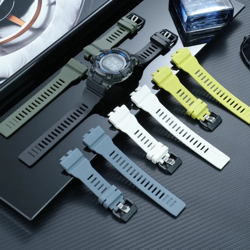 สําหรับ คาสิโอ GBD-100 Series ดัดแปลงสายนาฬิกาซิลิโคนกันน้ํานุ่ม GBD-100 สายรัดข้อมือกีฬากลางแจ้งอุป