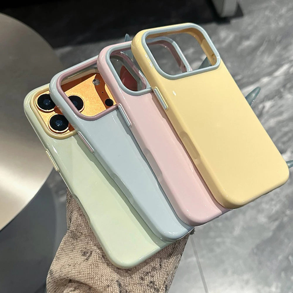 เคสโทรศัพท์มือถือมาการอง for iPhone 17 11 13 15 16 14 12 Pro Max 17Pro หวาน Macaron สีกันกระแทกฝาครอบป้องกัน