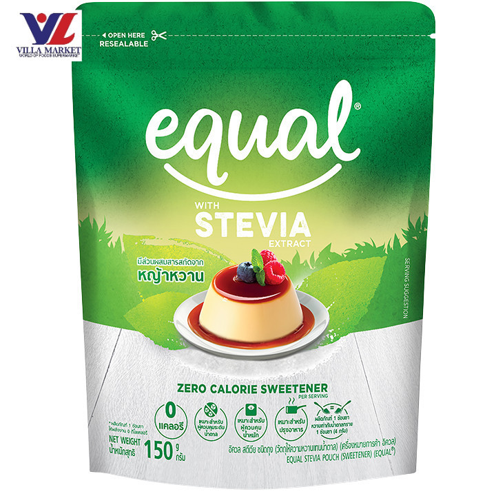 Equal Stevia With Stevia Extract สตีเวียผสมสารสกัดจากใบหญ้าหวาน 150G