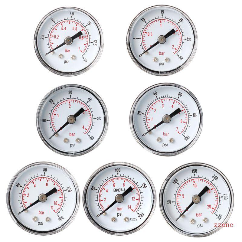 Zzz 40 มม.1 8 BSPT เครื่องวัดความดันด้านหลังด้านหลัง 15 30 60 100 160 300 PSI Bar สําหรับ