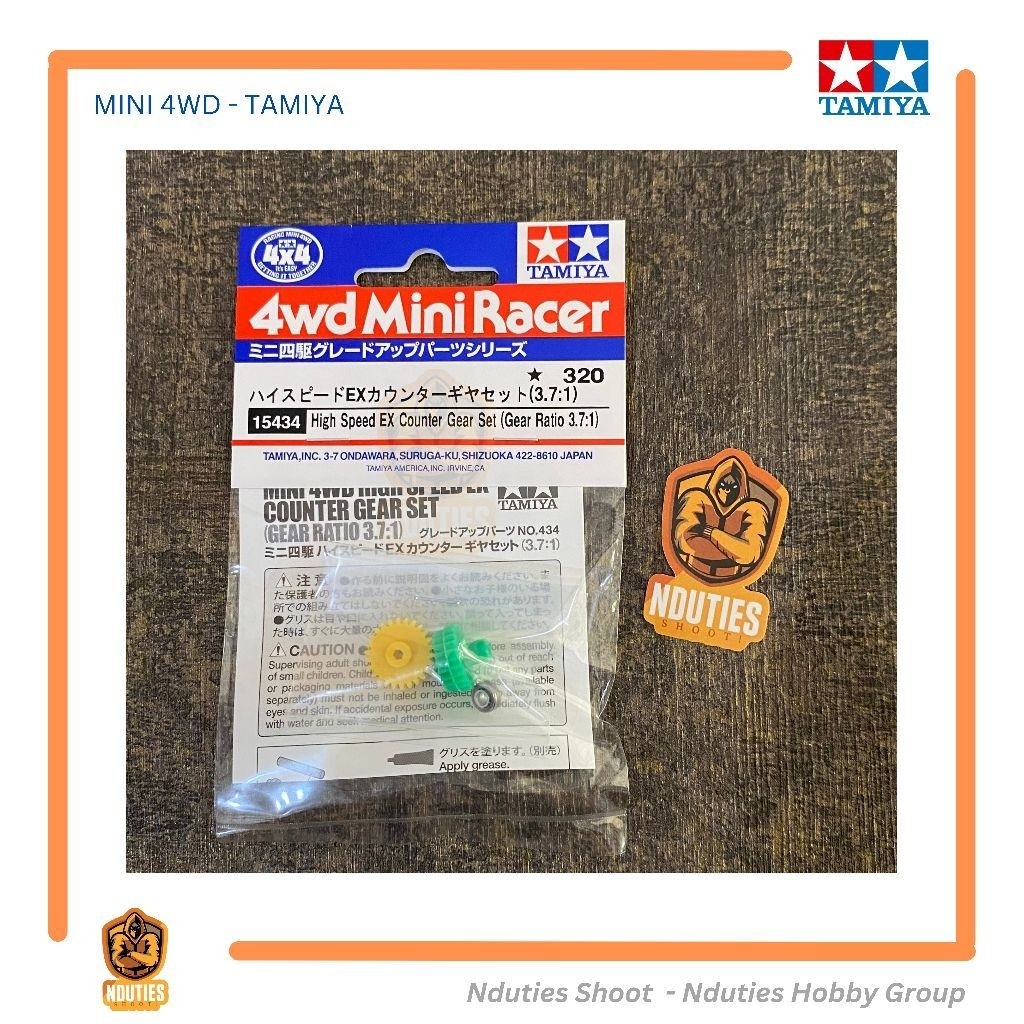 เกียร์เคาน์เตอร์ Ex ความเร็วสูง 3.7:1 Tamiya Mini 4WD 15434