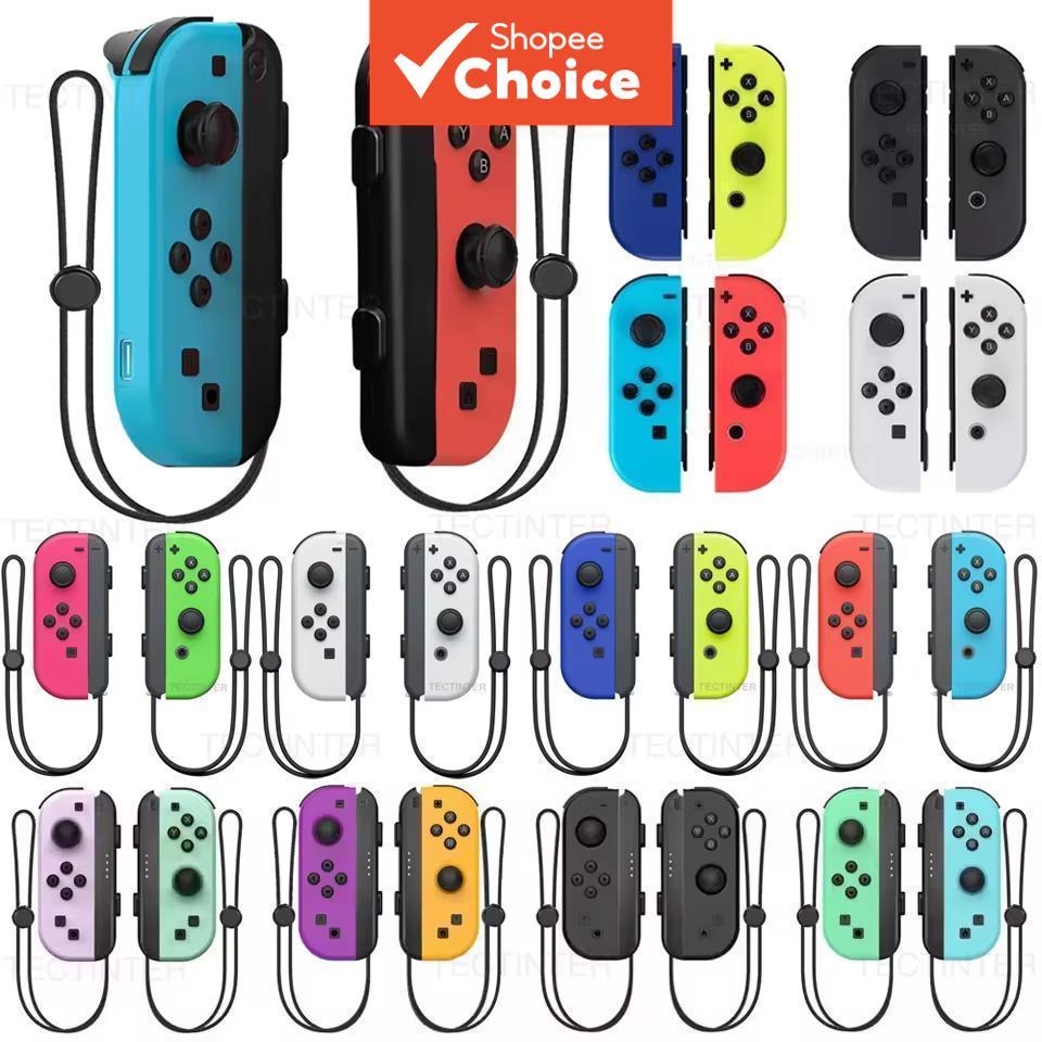  จอยเกมคอนโทรลเลอร์ไร้สายสําหรับ Nintendo Switch Joycon สําหรับเครื่องคอนโซล NS Switch/Lite/OLED ควบคุมการสั่นคู่
