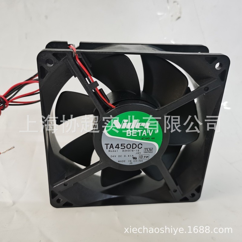 NIDEC TA450DC B34978-16 12038 0.41A 24V พัดลมระบายความร้อนอินเวอร์เตอร์ปริมาณลมสูง