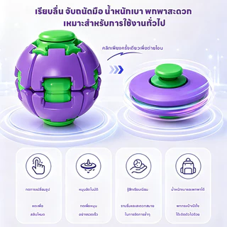 ลูกบอลฟิดเจ็ตสปินเนอร์ ลูกบอลคลายเครียด 3D รุ่นสปริง ของเล่นกดและหมุน หมุนเร็วขึ้น ของขวัญเย็น