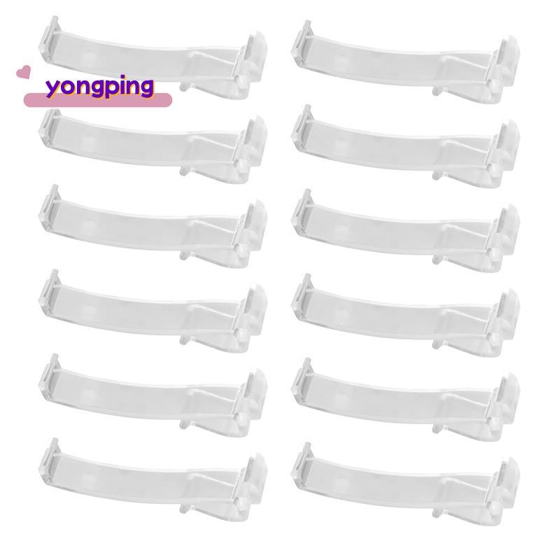 2.5 นิ้ว Valance คลิปหน้าต่างคลิปตาบอดพลาสติกใส Valance Retainer Holder ซ่อน Valance Clip(12 ชิ้น)