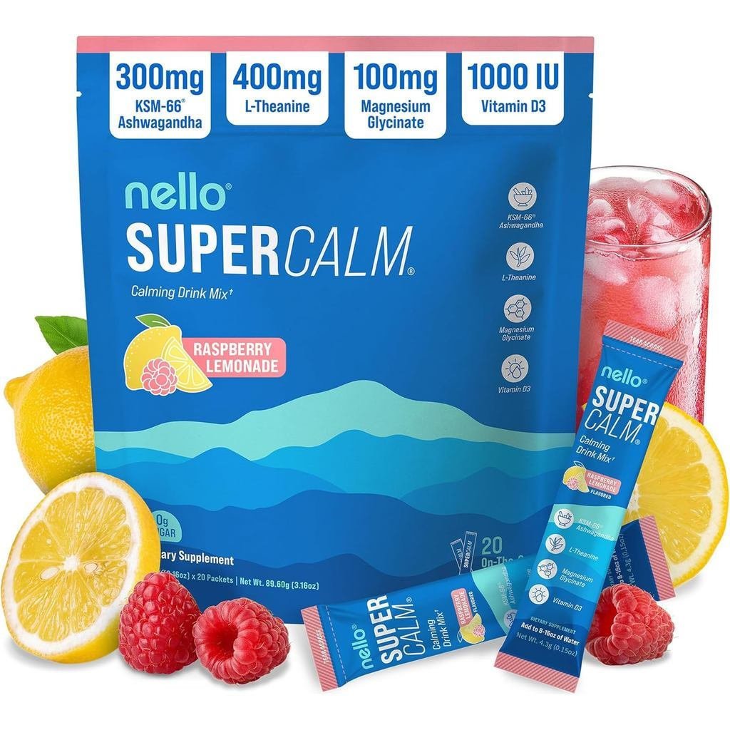 Nello Super Calming Powder Drink Blend, สารลด Ceramine และสารเสริม, กรดอะมิโน L-Tea, K-66 Ashwaganda
