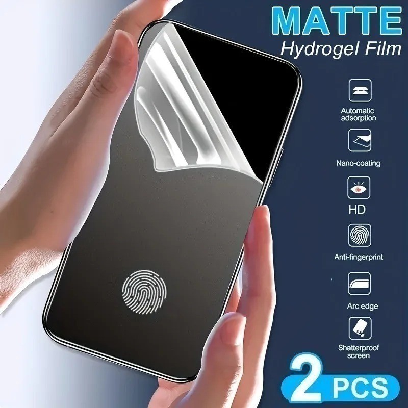 2 ชิ้นป้องกันแสงสีฟ้า Ultra HD Soft Hydrogel ฟิล์ม Matte Frosted Soft ฟิล์มสําหรับ vivo Y300 Y300t Y