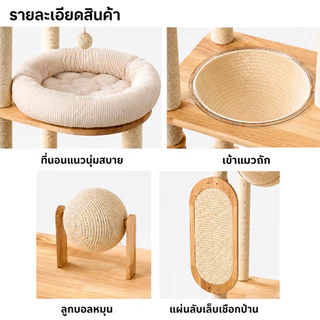 ไม้แมวคอนโดแมว ตัวคอนโดแมวใหญ่ กรอบปีนแมว โครงปีนแมว คอนโดแมว cat tree tower พร้อมโดมนอนแบบใส บ้านแมว condoแมว ทนทาน