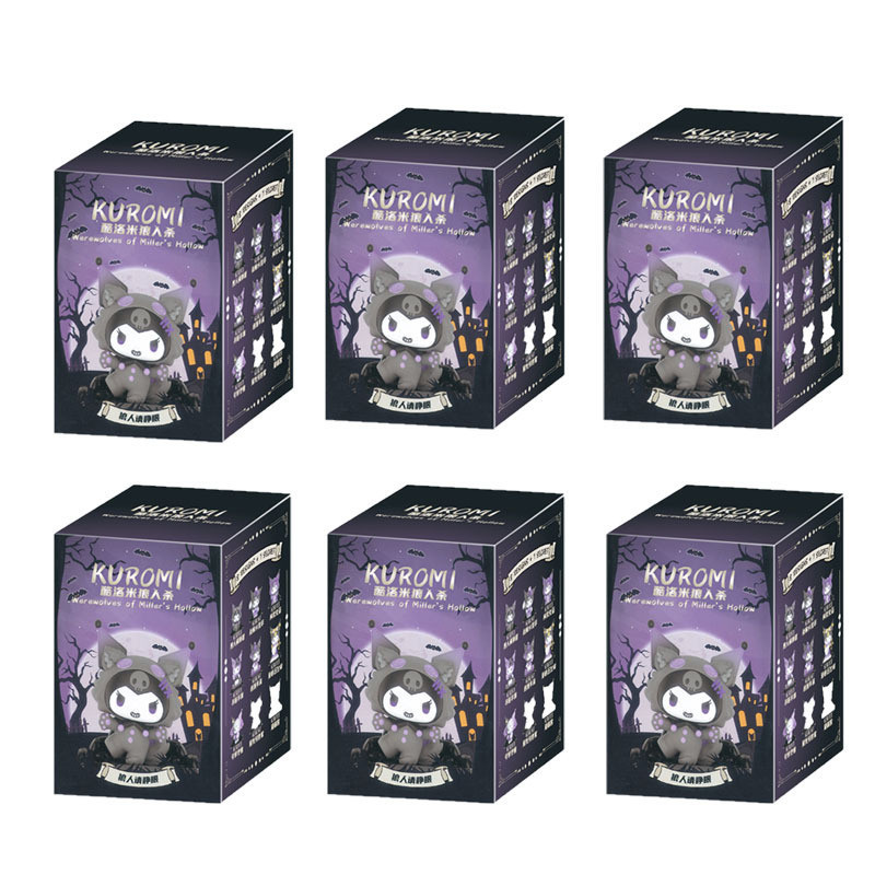 Werewolf Kill Kuromi Series Mystery Box Figure อินเทรนด์เล่นตุ๊กตาเดสก์ท็อปรถเครื่องประดับตกแต่งเค้ก