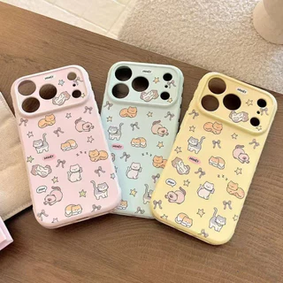 เคสสำหรับ iPhone 17 16 15 14 13 12 11 Pro Max XR XS กันกระแทก หัวใจ 3D สีพาสเทล น่ารัก กันรอย ถุง