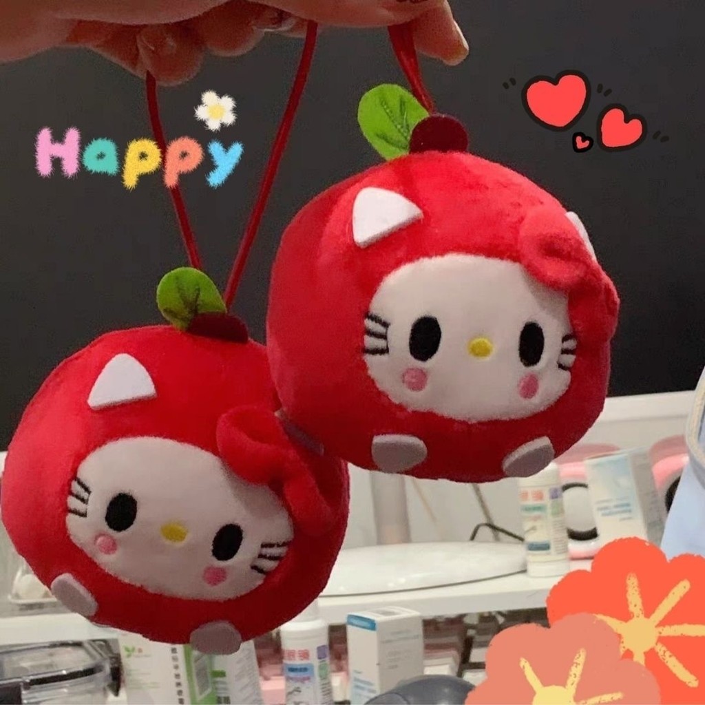 อะนิเมะ Sanrio Hello Kitty จี้น่ารัก Head kt ตุ๊กตาผ้ากํามะหยี่ตุ๊กตาขนาดเล็ก 0803XH2 #.
