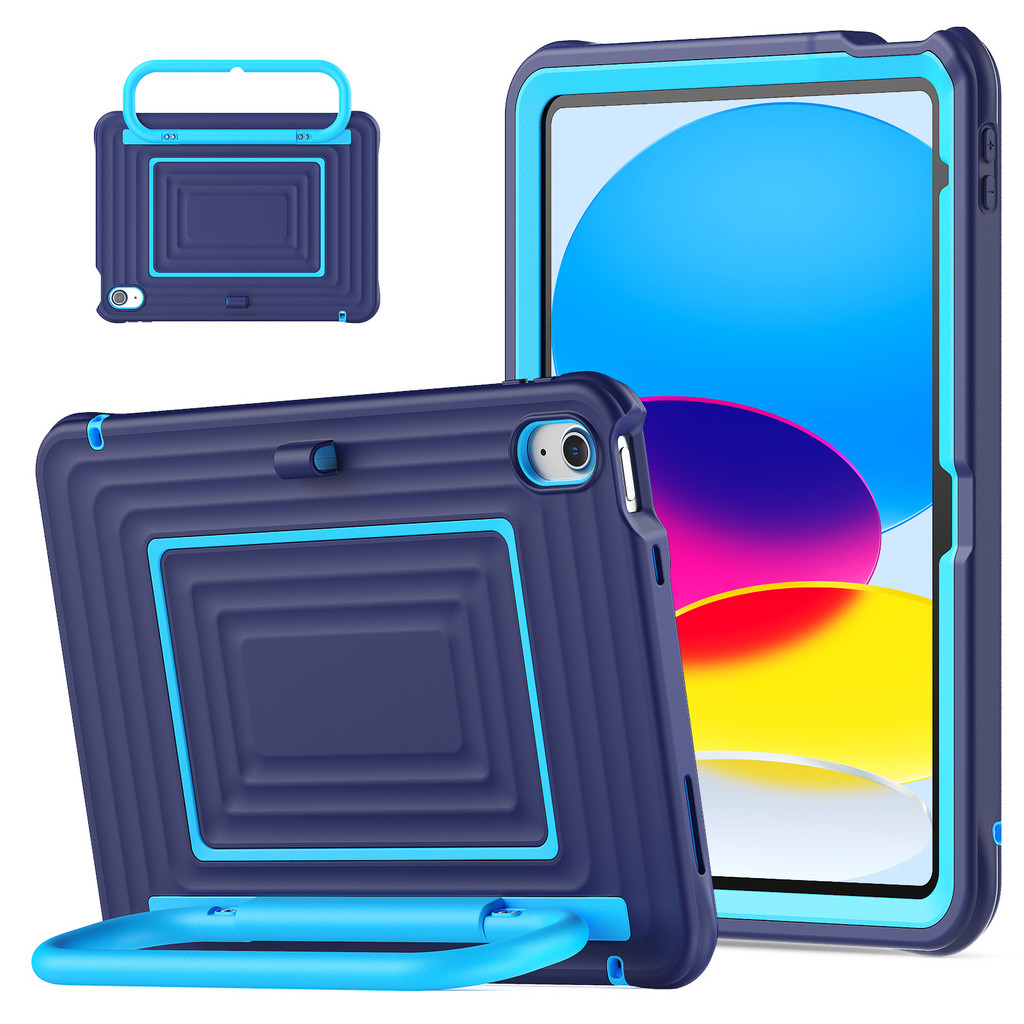 สําหรับ ไอแพด For iPad 11 ก A16 เคสซิลิโคนกันกระแทกฝาหลังพร้อมขาตั้งแบบปรับได้ที่ใส่ดินสอในตัวมาพร้อ