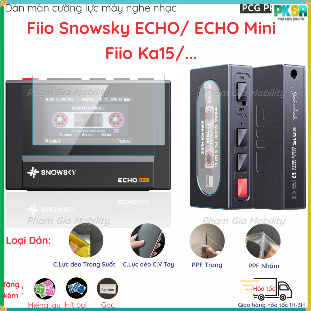 ฟิล์มกันรอยสําหรับเครื่องเล่นเพลง FIIO Snowsky Echo/ Echo Mini/ KA15 ชนิดนาโนยืดหยุ่น PFP ป้องกันรอย