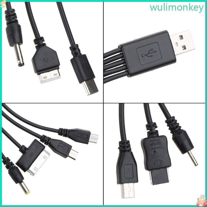 WU Universal USB To Multi Plug Cellpahone Charger Cable 10 in 1 สาย USB 20CM