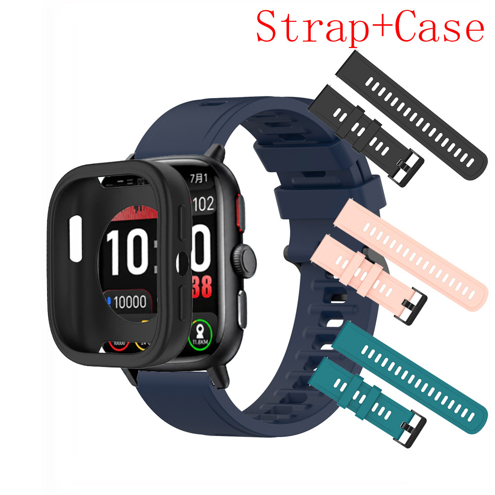 สาย Huafit P22 Case สมาร์ทนาฬิกาป้องกันหน้าจอสําหรับ Huafit P22 สายรัดข้อมือซิลิโคนสร้อยข้อมือ