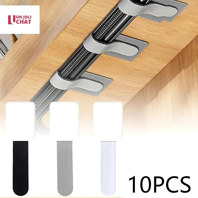 ดี 10ชิ้นนํามาใช้ใหม่สายออแกไนเซอร์โต๊ะสายไฟผูกออแกไนเซอร์กาวตนเองสายไฟเชือกผู้ถือสายไฟป้องกันสายรัดได้ดี
