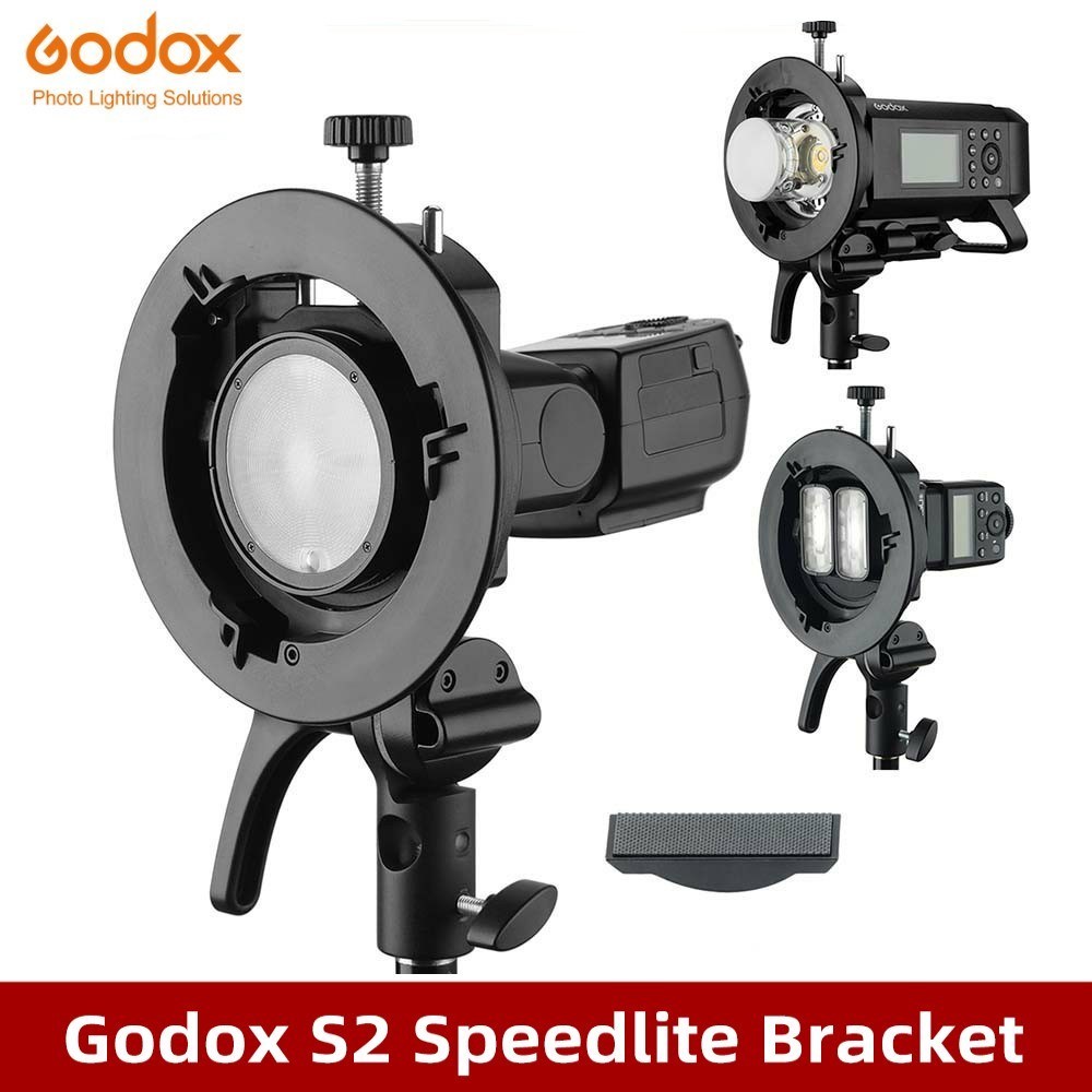 Godox S2 Bowens Mount Flash S-type Holder Bracket สําหรับ Godox V1 V860II AD200 AD400PRO Speedlite แ