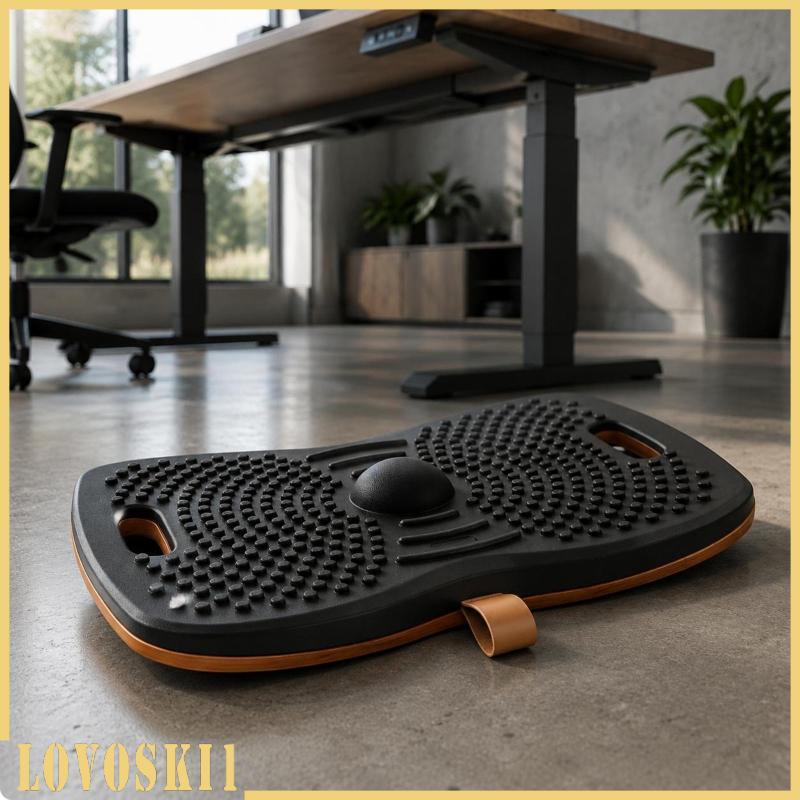 [Lovoski1] ไม้ Wobble BOARD ฐานไม้ Wobble Balance BOARD จุดนวดตามหลักสรีระศาสตร์เท้า Rocker