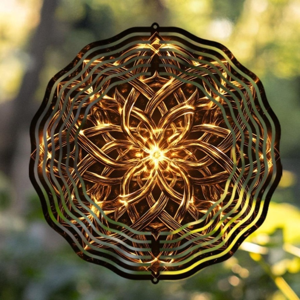 HelloYoung โลหะ Wind Spinner ตกแต่งสวนกลางแจ้งแขวนเครื่องประดับ Yard Patio สนามหญ้า Kinetic ประติมากรรม
