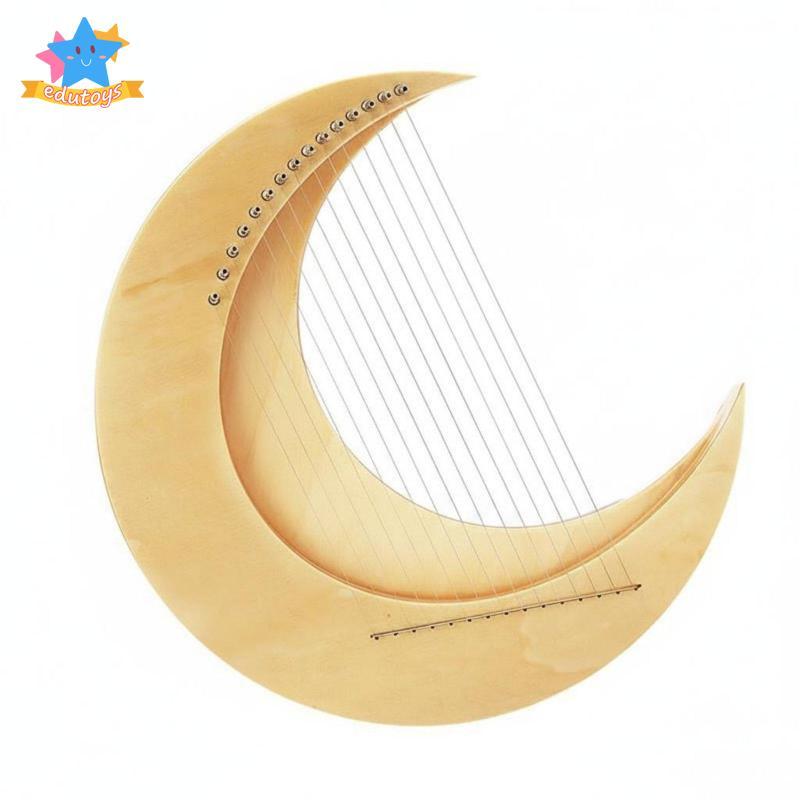 [Edstars] 15 สาย Lyre Easy to Learn Lyre Harp Sturdy Portable Harp สําหรับมือถือ