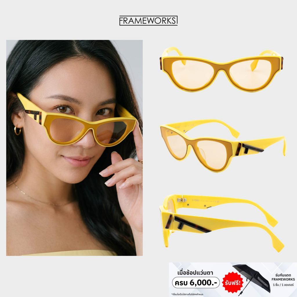 FENDI FIRST แว่นกันแดด รุ่น FE40135F | แท้ มือหนึ่ง กล่องและอุปกรณ์ครบ