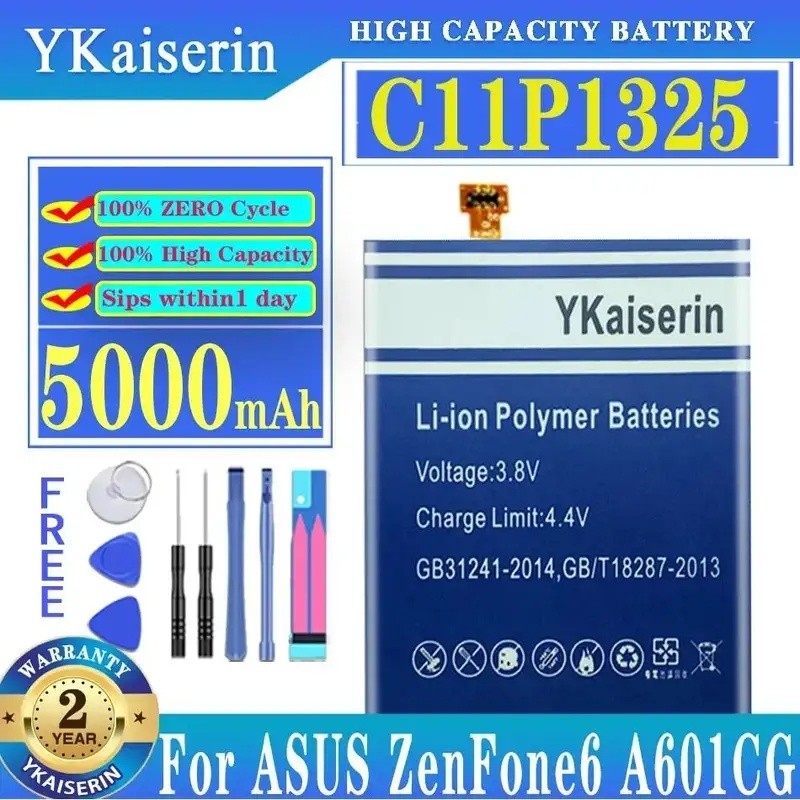 สําหรับ Asus Zenfone 6 Zenfone6 A601CG A600CG T00G C11P1325 High-Efficiency ที่เชื่อถือได้เปลี่ยนแบต
